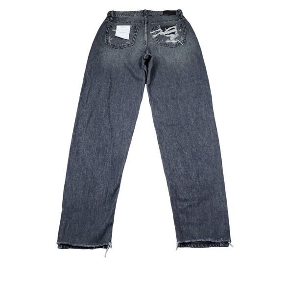 Hidden Zoey Mom Tapered Jeans Ripped High Rise Gray Busted Knee Size 25 - Picture 4 of 12